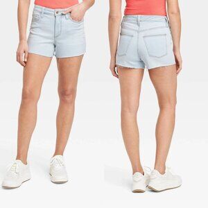 Size 14 - Womens High-Rise Midi Jean Shorts - Universal Thread - Light Blue